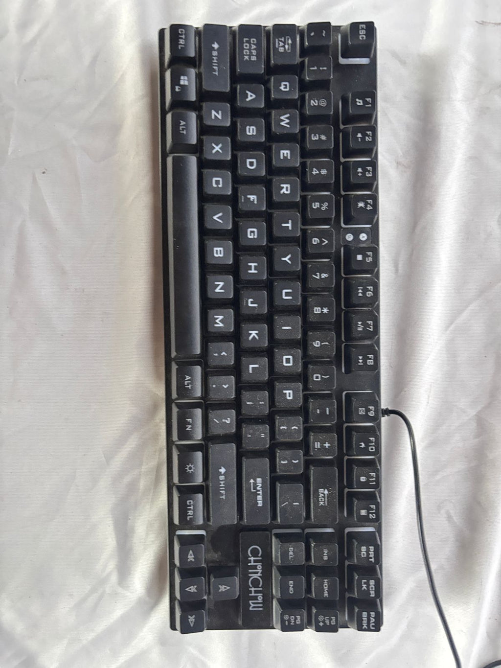 CHONCHOW Teclado compacto para juegos con retroiluminación RGB