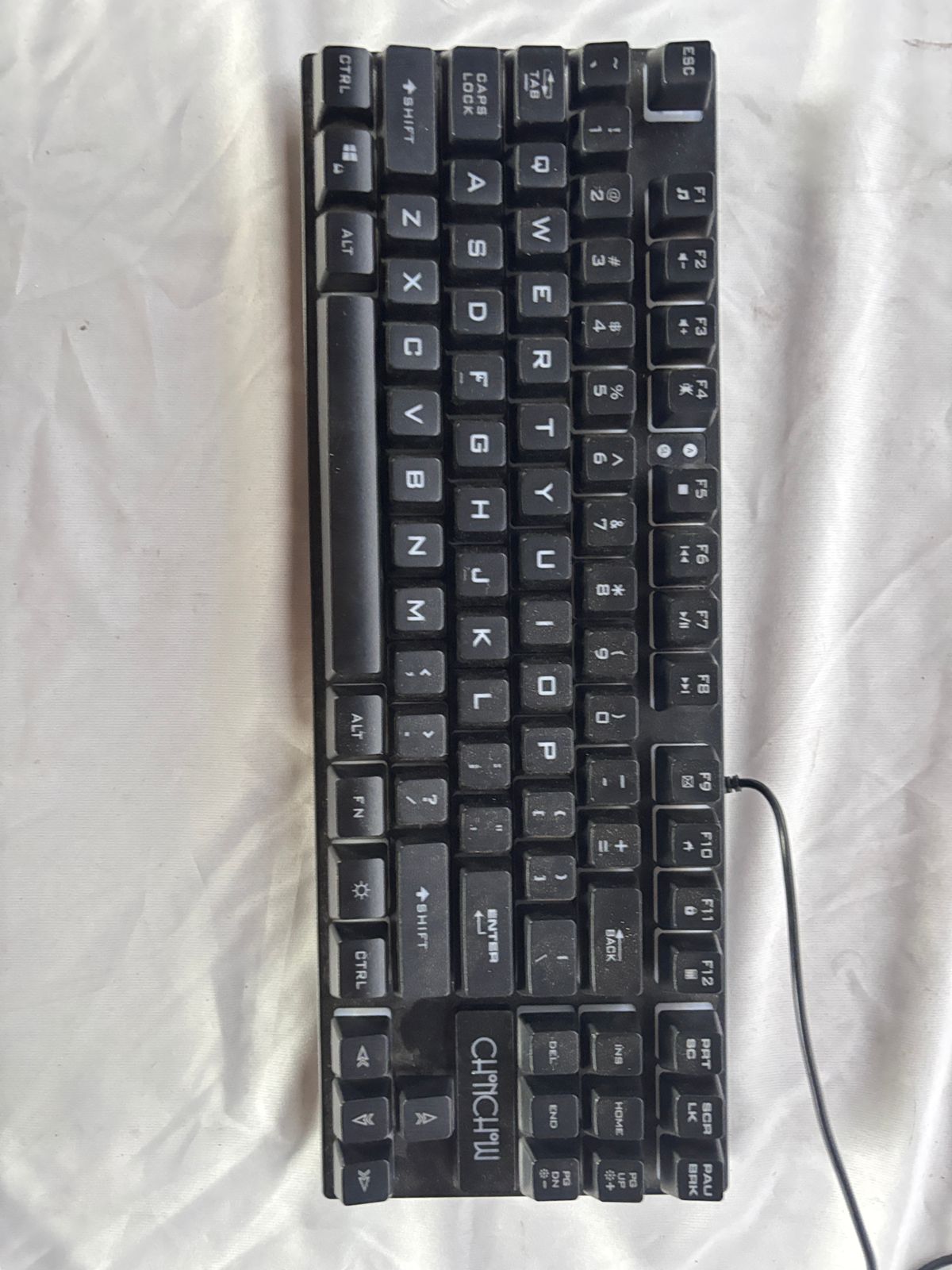 CHONCHOW Teclado compacto para juegos con retroiluminación RGB