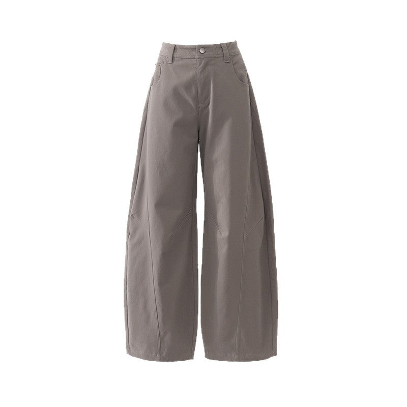 Women's High-Waisted Wide-Leg Jeans Pure Cotton Loose Pants