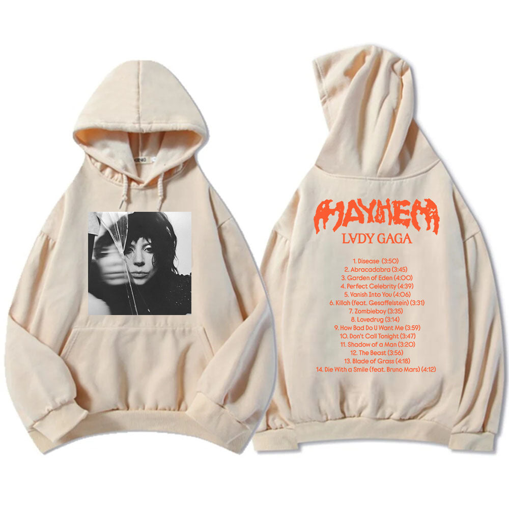 New Album Mayhem Lady Gaga Hoodies Ropa Hombre Sudaderas Hoo