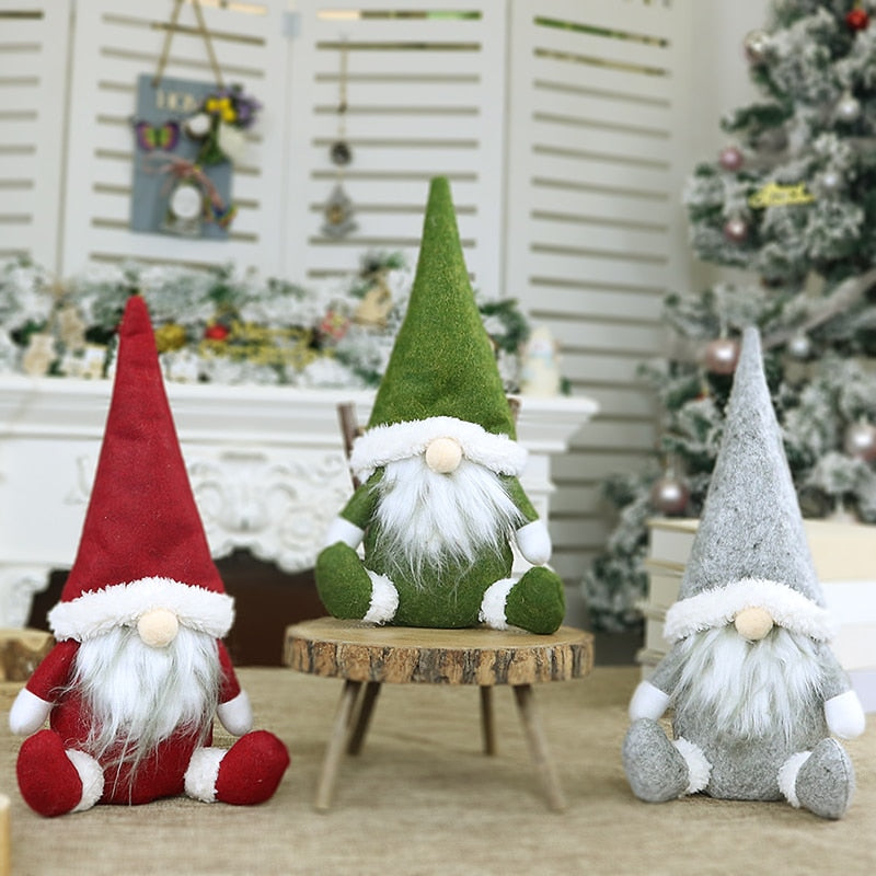 Christmas Doll Toys Santa Claus Snowman Elk Christmas Tree Hanging Ornament Decoration for Home Xmas Party Navidad Christma Gift