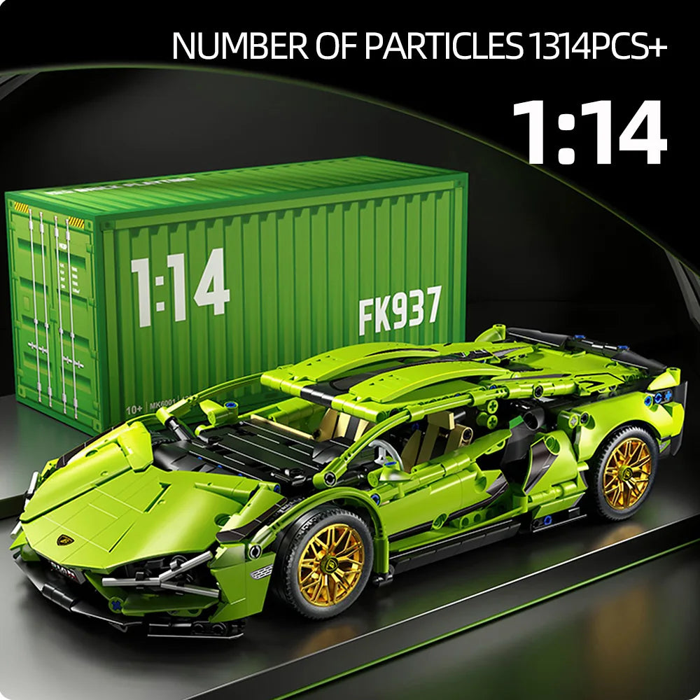 ToylinX bloques de construcción técnicos coche de carreras deporte vehículo de velocidad modelo ciudad mecánica Super ladrillos rompecabezas juguetes regalo para adultos