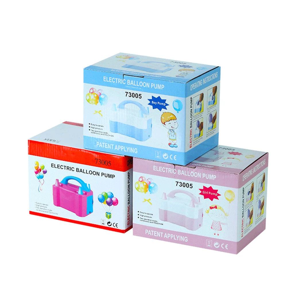 Inflador de globos eléctrico, soplador portátil de doble boquilla de alta potencia, bomba de aire inflable de 110V/220V para decoración de sala de fiesta con globos
