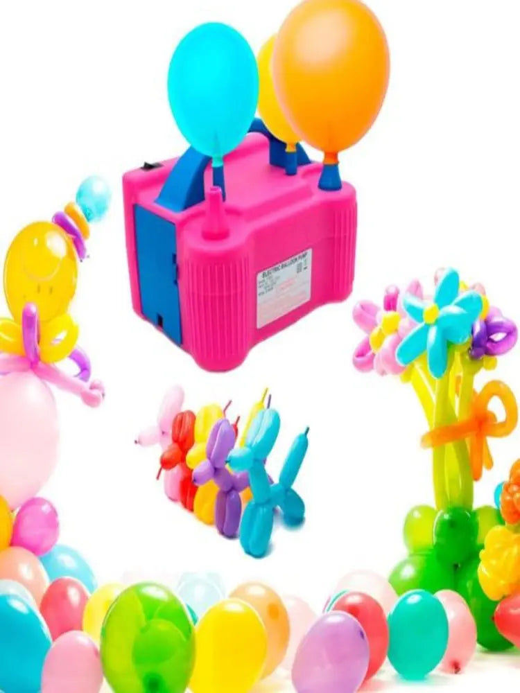BOMBA ELECTRICA PARA INFLAR GLOBOS DOBLE VALVULA Fiesta