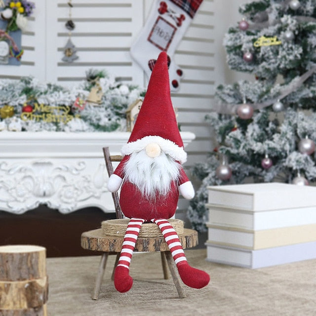 Christmas Doll Toys Santa Claus Snowman Elk Christmas Tree Hanging Ornament Decoration for Home Xmas Party Navidad Christma Gift