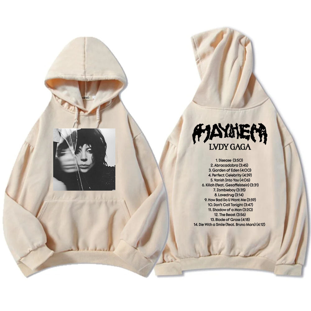 New Album Mayhem Lady Gaga Hoodies Ropa Hombre Sudaderas Hoo