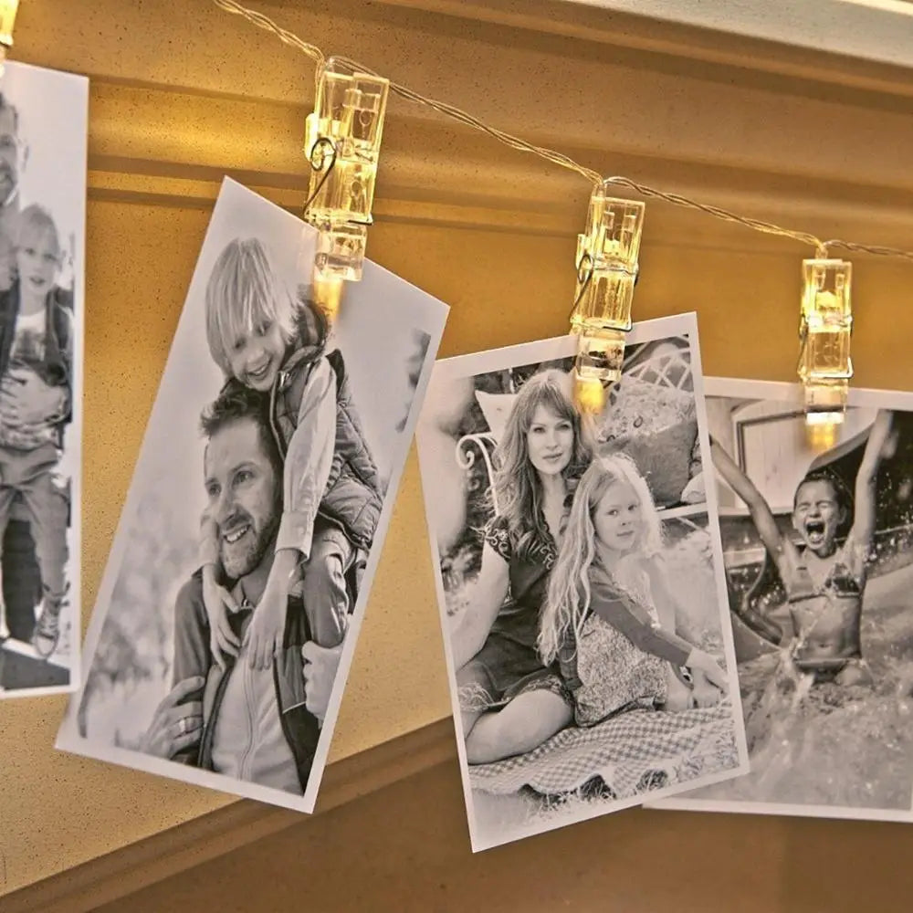 Clip de foto, pancarta de luz, decoración de boda, decoración de fiesta de cumpleaños, pancarta para Baby Shower para niños y niñas, decoración navideña 2023