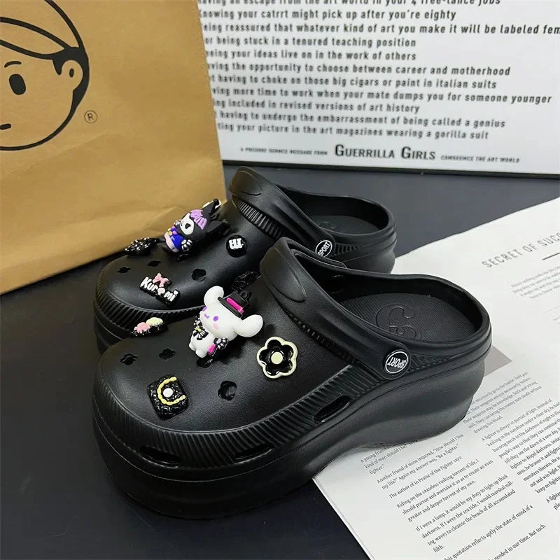 Nuevas zapatillas bonitas de Internet famosas y súper populares para mujer, zapatos de zuecos de moda de verano para exteriores y interiores de doble uso