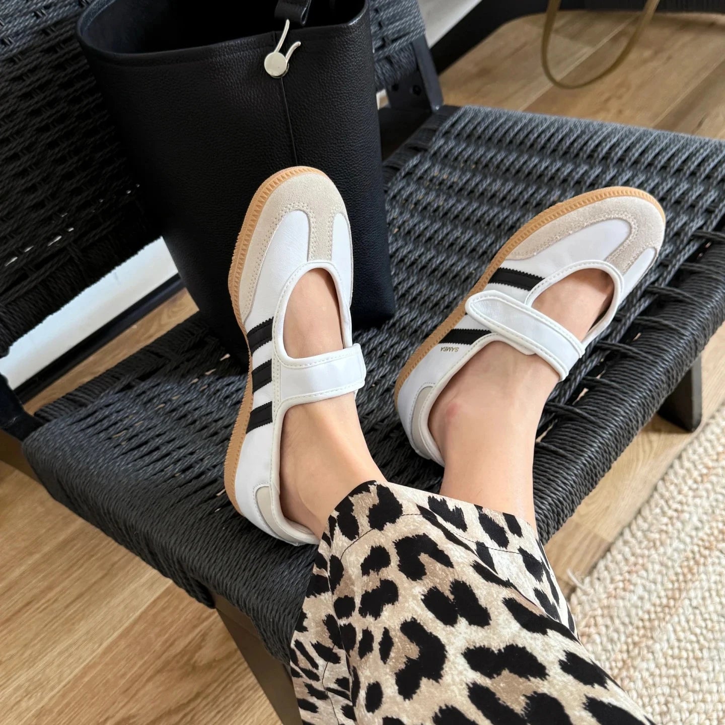 Zapatos Mary Jane cómodos y a la moda, mocasines informs sin cordones para mujer, calzado diario ro que combina con to...