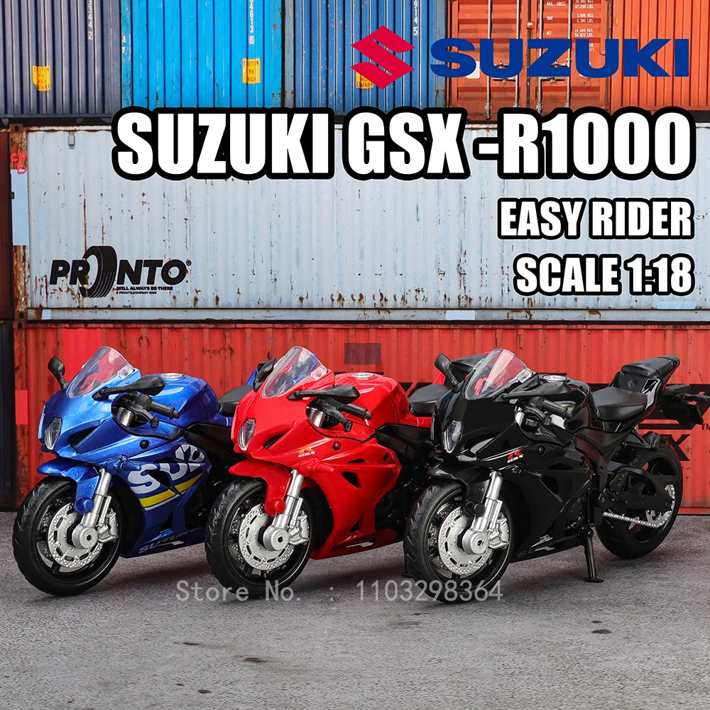 MSZ 1:18 Suzuki GSX-R1000 YAMAHA YZF-R1 motocicleta clásica modelo estático aleación fundición a presión coche juguete regalos