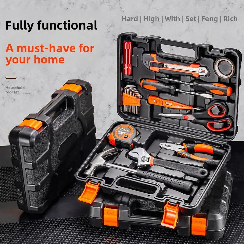 Juego de combinación de herramientas eléctricas de Hardware para el hogar, juego de combinación de herramientas de llave de reparación de automóviles multifuncional, herramientas manuales de destornillador
