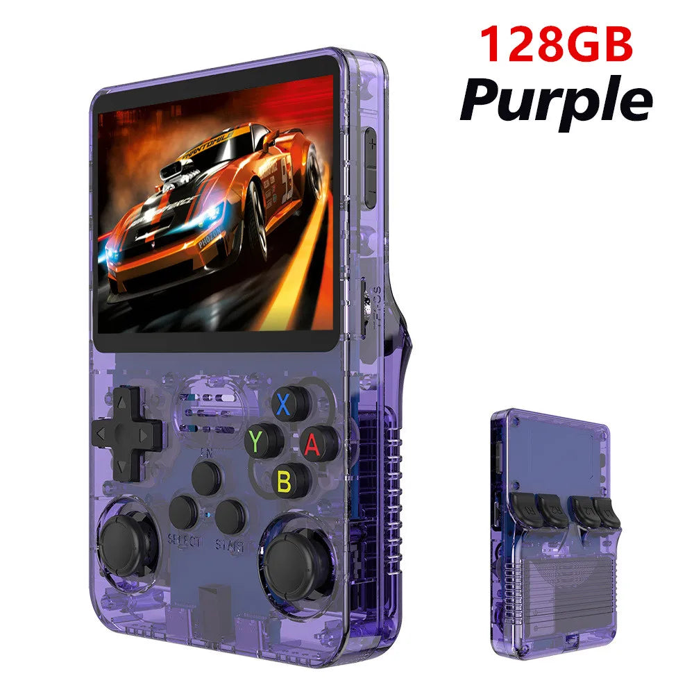 Consola de videojuegos portátil Retro R36S, pantalla IPS de 3,5 pulgadas, 128GB, reproductor de bolsillo portátil precargado con sistema Linux