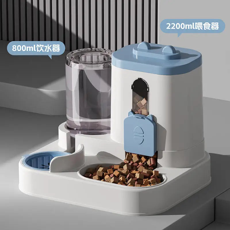Comedero automático para perros y gatos, dispensador de agua, alimentador de alimentos por gravedad y juego de bebedero con tazón de comida para mascotas, productos universales para mascotas
