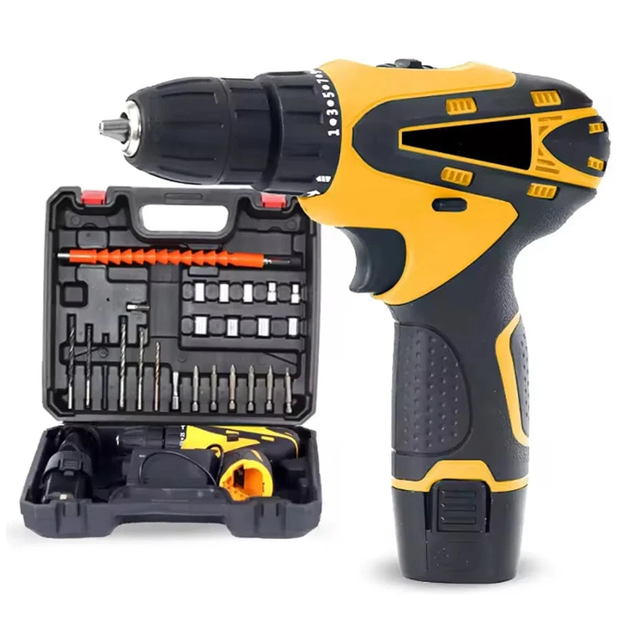 Wireless Drill Tool Kit for Home Repair, Suitable for DIY and Woodworking, Multifunctional Repair Tool Box Sold by