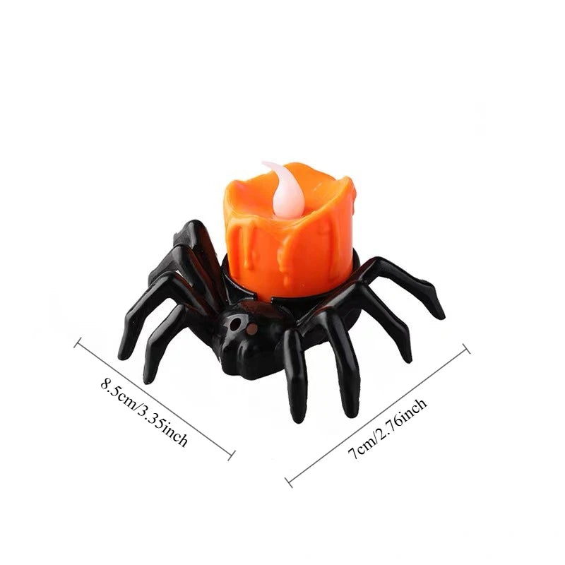 Luces nocturnas de araña para decoración de Halloween, suministros para fiestas, accesorios de decoración, Bar, Casa Encantada, accesorios para fiestas de terror, 1 Uds.