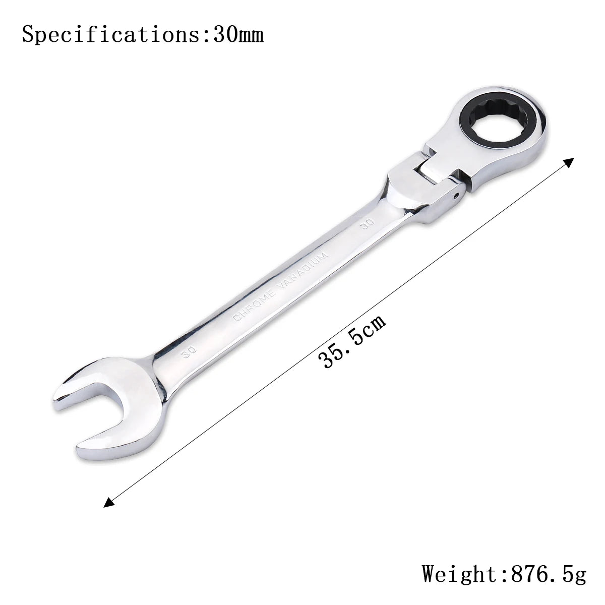 Llave de trinquete de llaves, juego de llaves, herramienta manual, trinquete de 72 dientes, cabezal Flexible, acabado de espejo, 6mm-27mm, reparación de automóviles y hogares, 1 Uds.