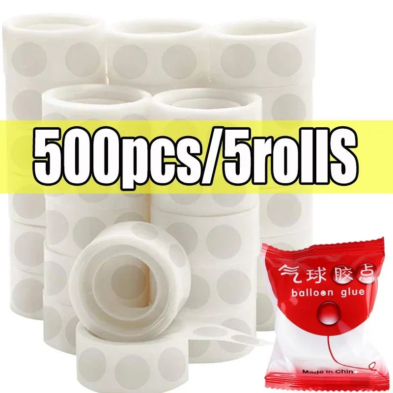 Cinta adhesiva transparente de doble cara, pegamento para globos, adhesivo de puntos, globos para fiesta de boda y cumpleaños, pegatina de pegamento, soporte para fotos, arco