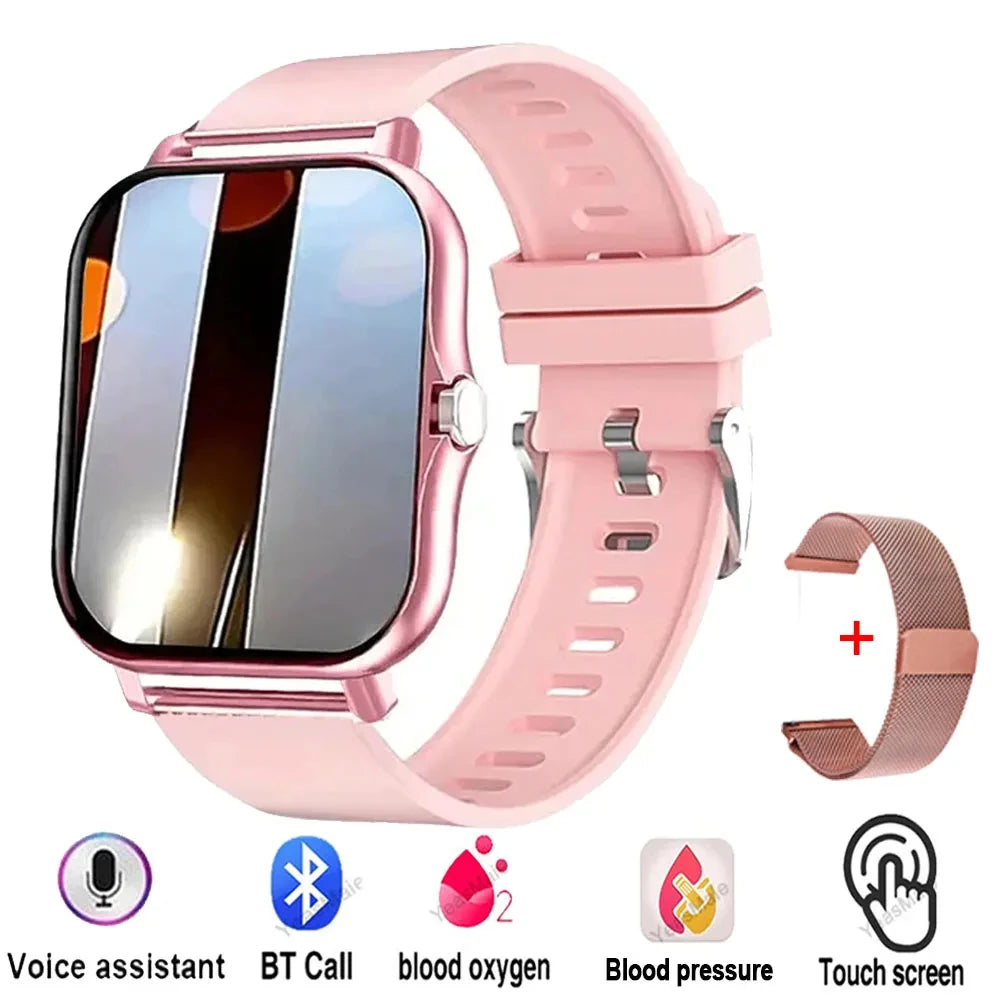 Reloj inteligente para deportes al aire libre, llamada inalámbrica, recordatorio de información, cambio de papel tapiz, reloj inteligente resistente al agua para hombres y mujeres 2025