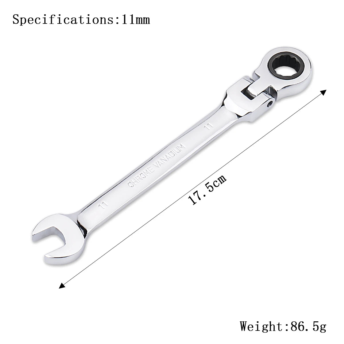 Llave de trinquete de llaves, juego de llaves, herramienta manual, trinquete de 72 dientes, cabezal Flexible, acabado de espejo, 6mm-27mm, reparación de automóviles y hogares, 1 Uds.