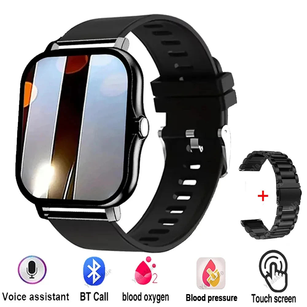 Reloj inteligente para deportes al aire libre, llamada inalámbrica, recordatorio de información, cambio de papel tapiz, reloj inteligente resistente al agua para hombres y mujeres 2025