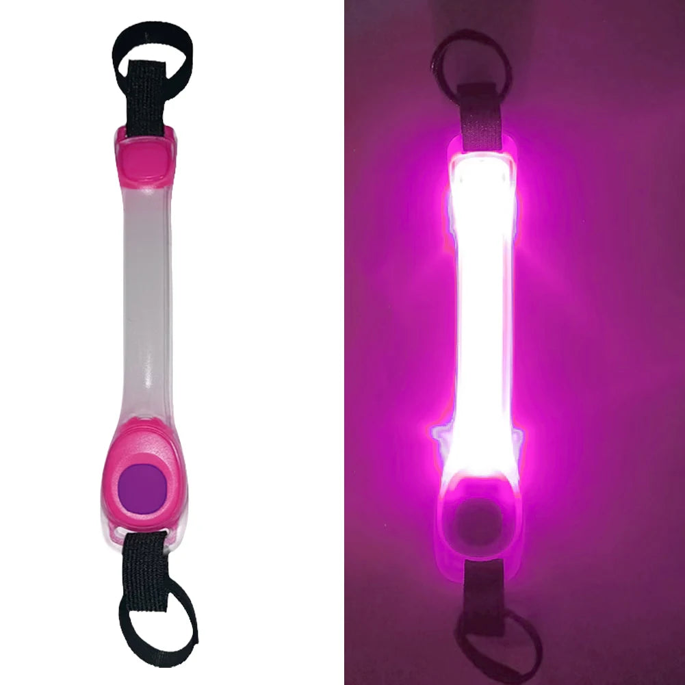 Collar brillante de seguridad antipérdida para perros, colgante multicolor para exteriores, tira de luz intermitente Led de advertencia impermeable, suministro de tracción para mascotas