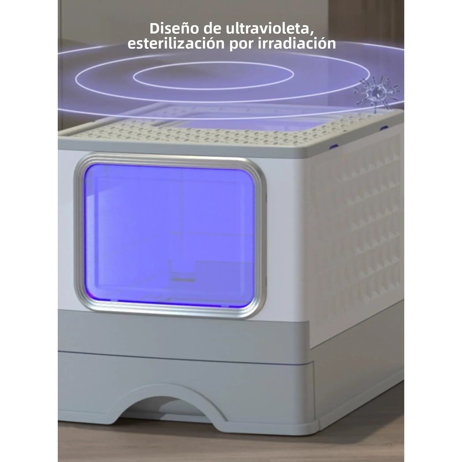 Caja de Arena igente para Gatos Tamaño XL, Cletamente Cerrada, Antiolor, Fácil de Limpiar, Bandeja de Arena para Gati...