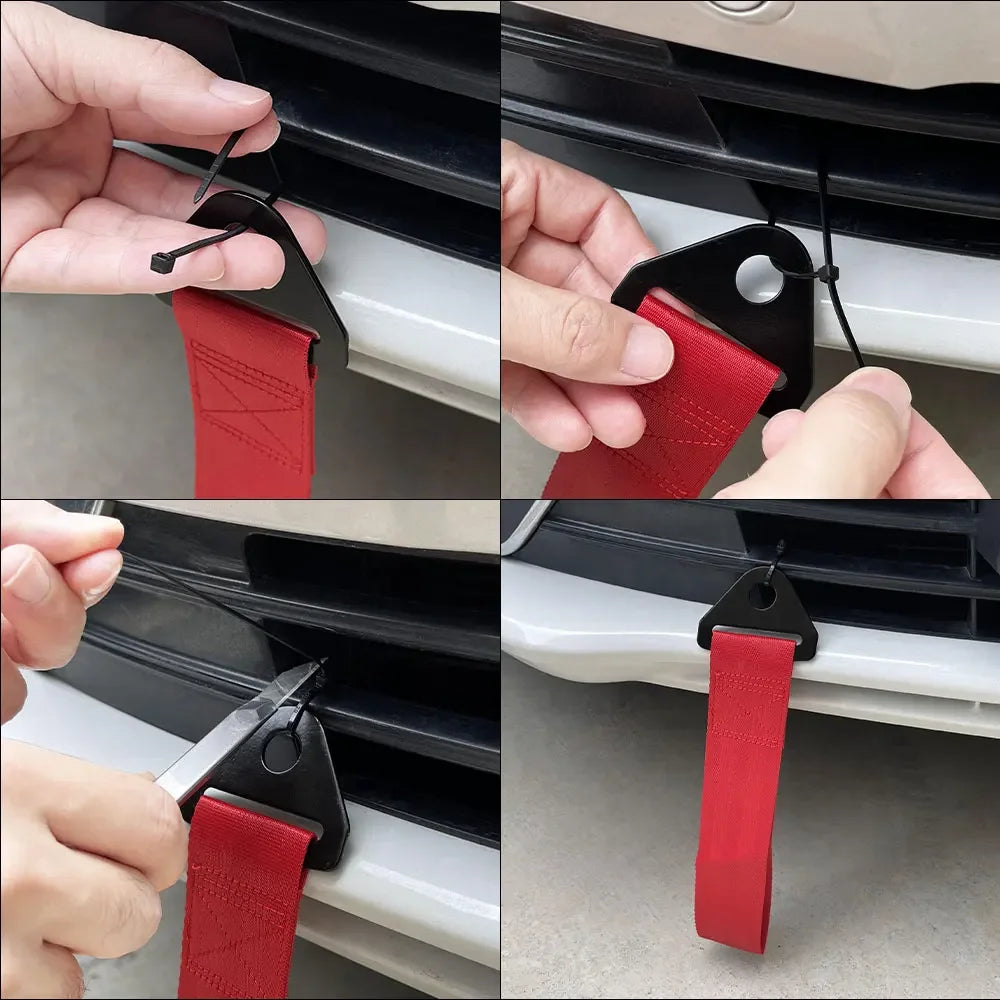 Cuerdas decorativas de nailon para remolque de parachoques de coche, accesorios para Fiat 500 Abarth Panda Tipo Egea Doblo 124 Spider Stilo