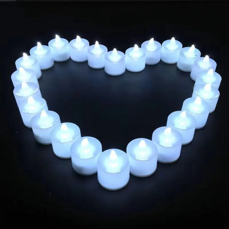 Vela LED con batería, vela de té sin llama, lámpara de vela falsa, boda, fiesta de cumpleaños, decoración del hogar, candelabro