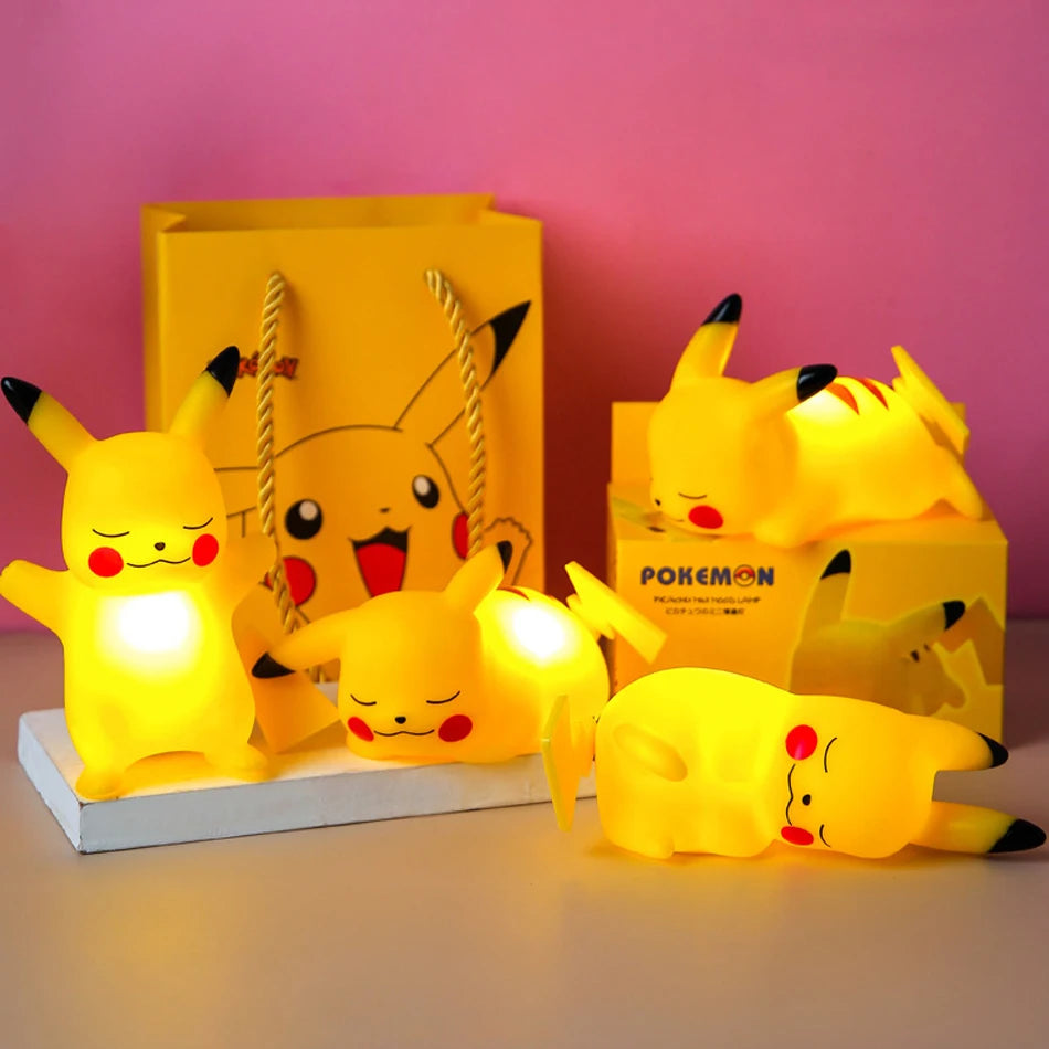 Luz de noche de Pokémon Pikachu, Luz suave de Anime, luz LED para cabecera de dormitorio, decoración de habitación, regalo de juguete para niños de Navidad