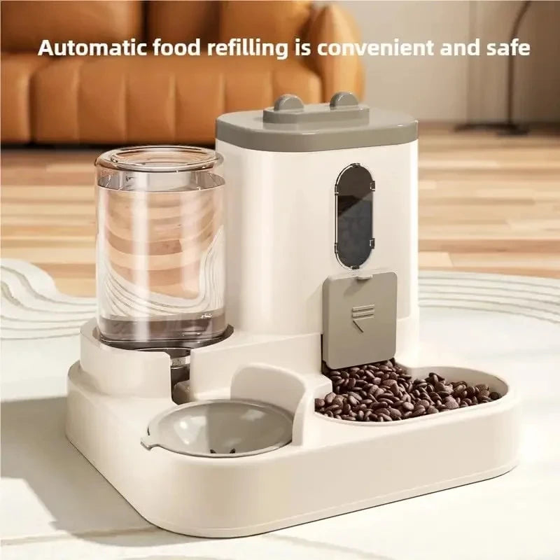 Comedero automático para perros y gatos, dispensador de agua, alimentador de alimentos por gravedad y juego de bebedero con tazón de comida para mascotas, productos universales para mascotas