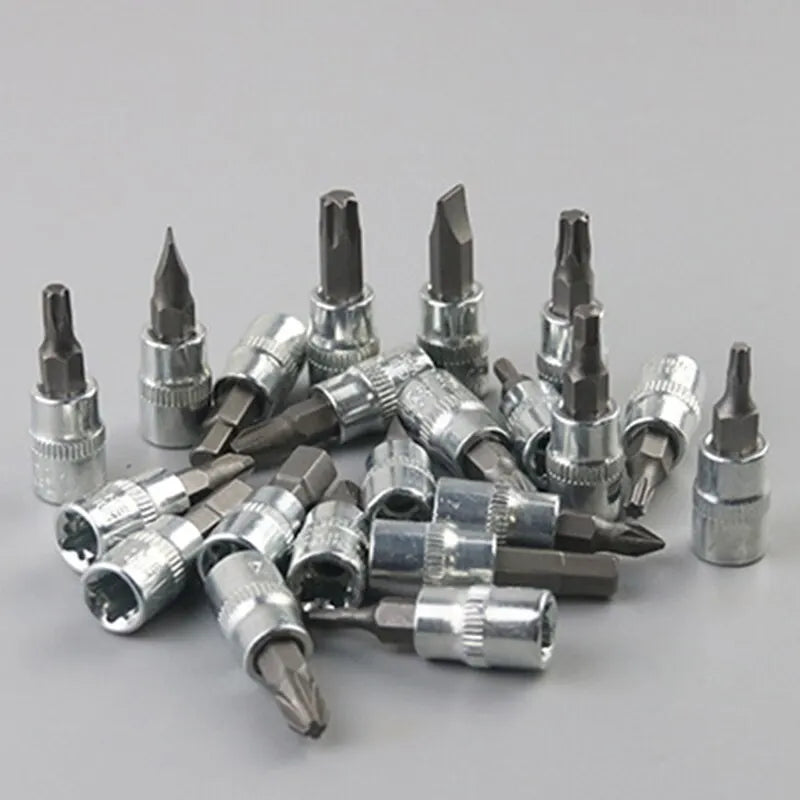 Kit de herramientas de reparación de automóviles, juego de enchufes de 1/4 pulgadas, herramienta de reparación de automóviles, llave dinamométrica de trinquete, Combo, juego de reparación automática, herramienta mecánica, 46 Uds.