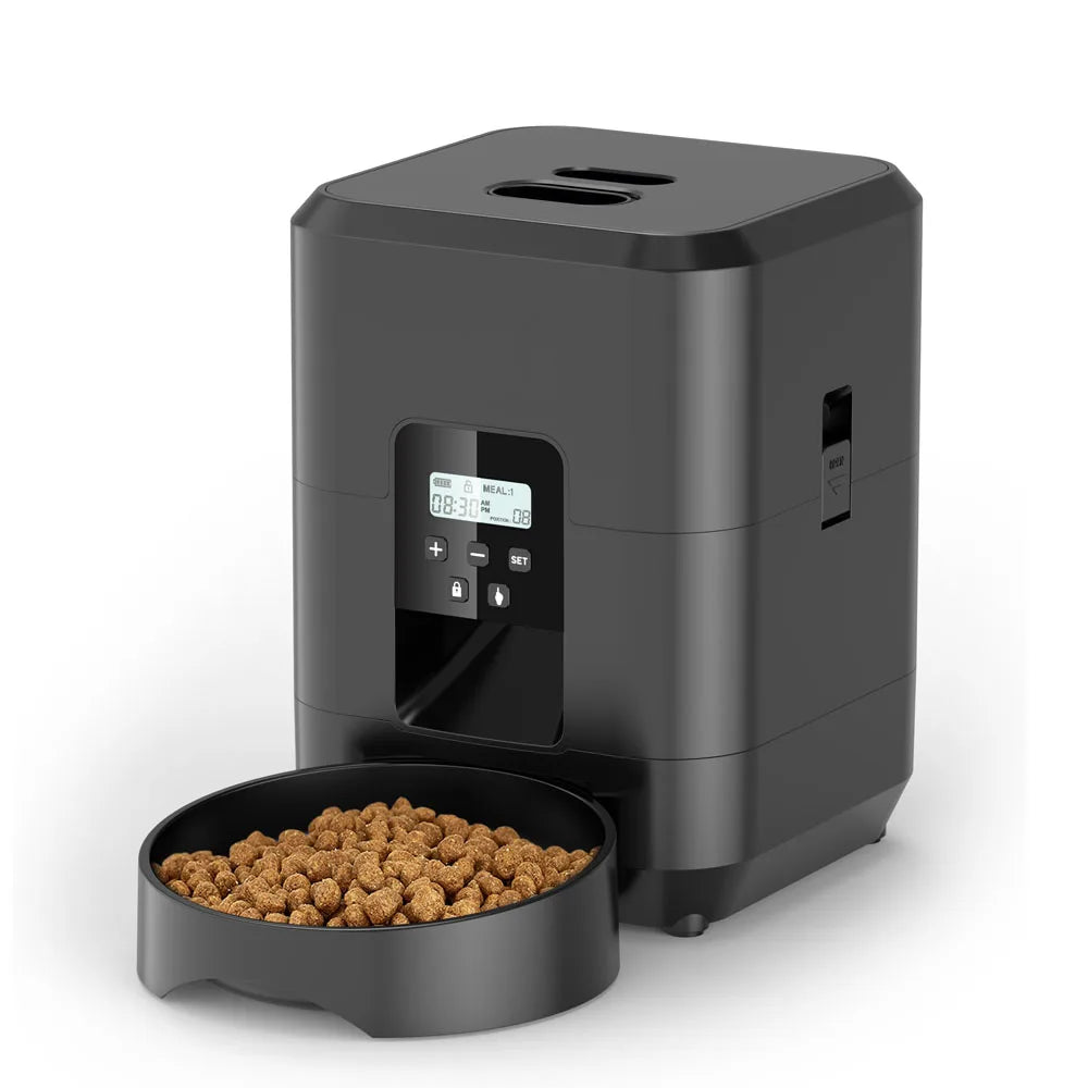 Comedero inteligente para mascotas, alimentador automático para gatos, máquina de comida lenta para perros con dispensador automático de comida para gatos cuantitativo temporizado, tazón para perros y gatos
