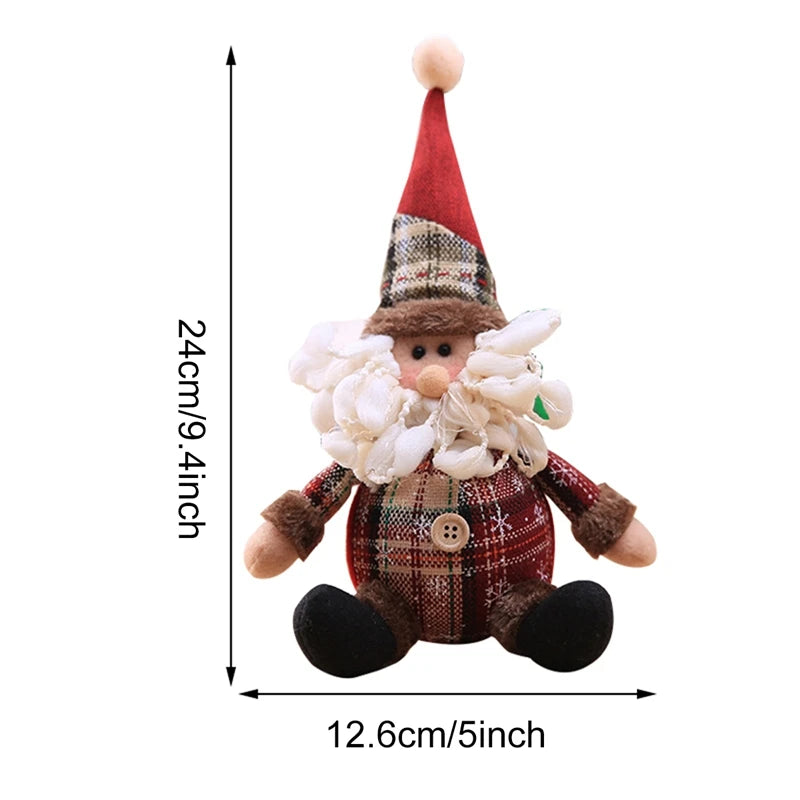 Muñeco de nieve, decoración navideña para el hogar, mesa 2023, muñeco de alce, adornos navideños, Papá Noel, regalo de Feliz Año Nuevo 2024
