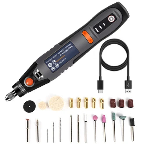 Herramienta rotativa inalámbrica USB de 35W Dremel DIY Mini taladro pluma de grabado eléctrico 3 velocidades Mini juego de taladro inalámbrico 8500r-21000r/min