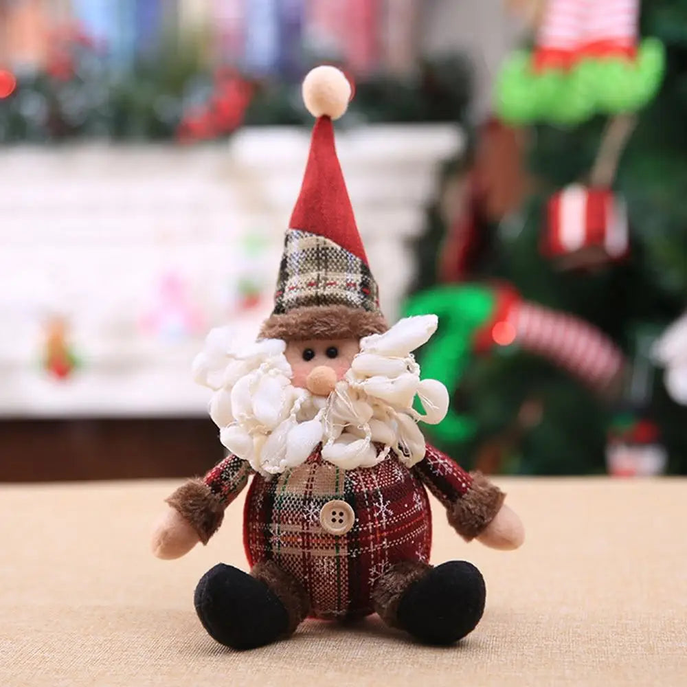 Muñeco de nieve, decoración navideña para el hogar, mesa 2023, muñeco de alce, adornos navideños, Papá Noel, regalo de Feliz Año Nuevo 2024