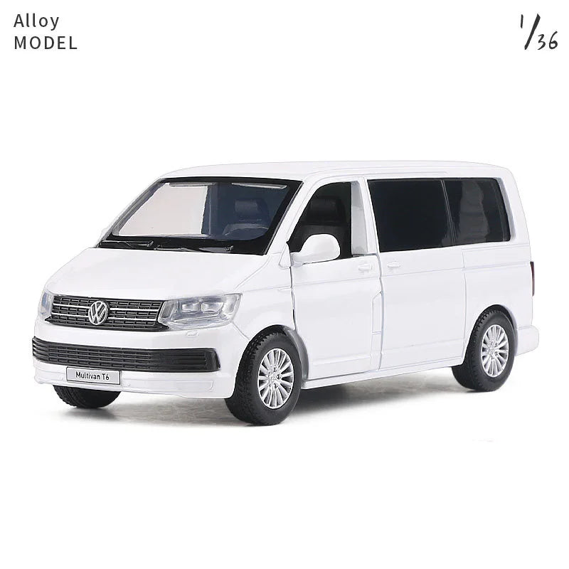1:36 VW Multivan T6 MPV coche en miniatura de aleación Diecast Metal escala coche modelo colección estática niños cumpleaños juguetes vehículos regalos