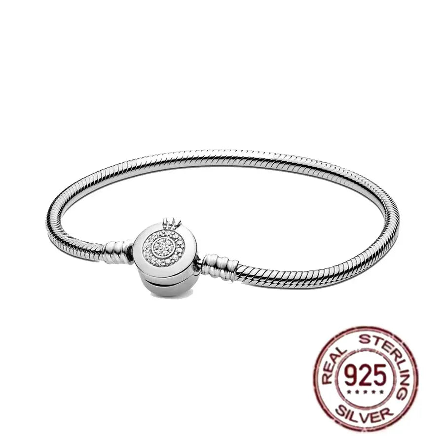 Pulsera de hueso de serpiente de Spider Man de plata de ley 100% S925, adecuada para pulsera Pandora, regalo de joyería de moda para mujer bi