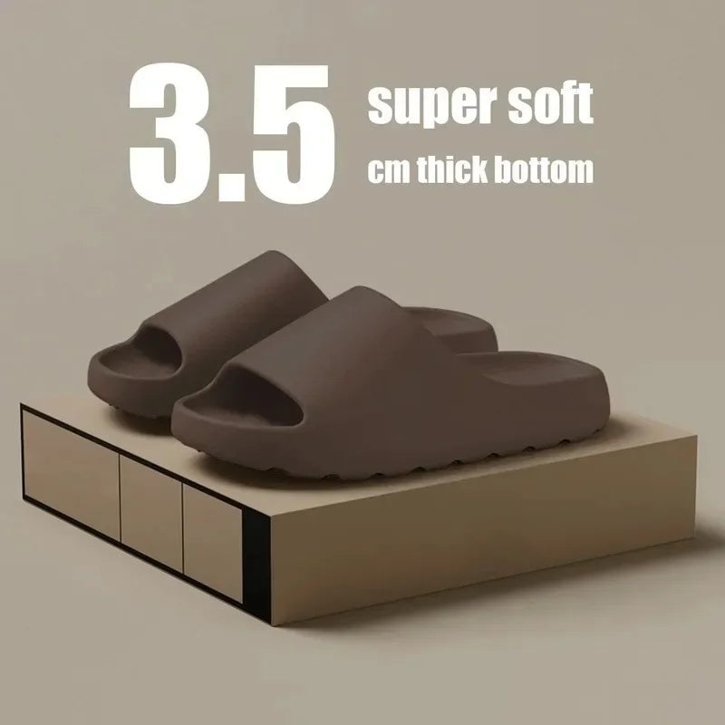 Zapatillas de hombre EVA, suela suave y gruesa, zapatillas de moda de verano y sandalias de playa Yeezys Slides para mujer