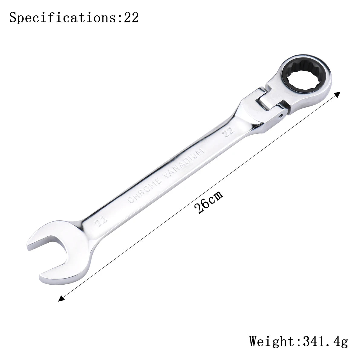 Llave de trinquete de llaves, juego de llaves, herramienta manual, trinquete de 72 dientes, cabezal Flexible, acabado de espejo, 6mm-27mm, reparación de automóviles y hogares, 1 Uds.