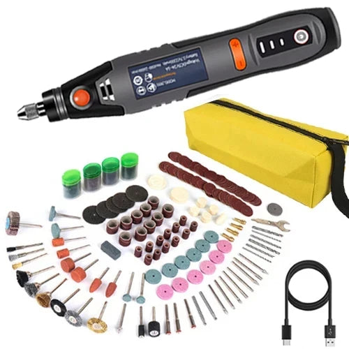 Herramienta rotativa inalámbrica USB de 35W Dremel DIY Mini taladro pluma de grabado eléctrico 3 velocidades Mini juego de taladro inalámbrico 8500r-21000r/min