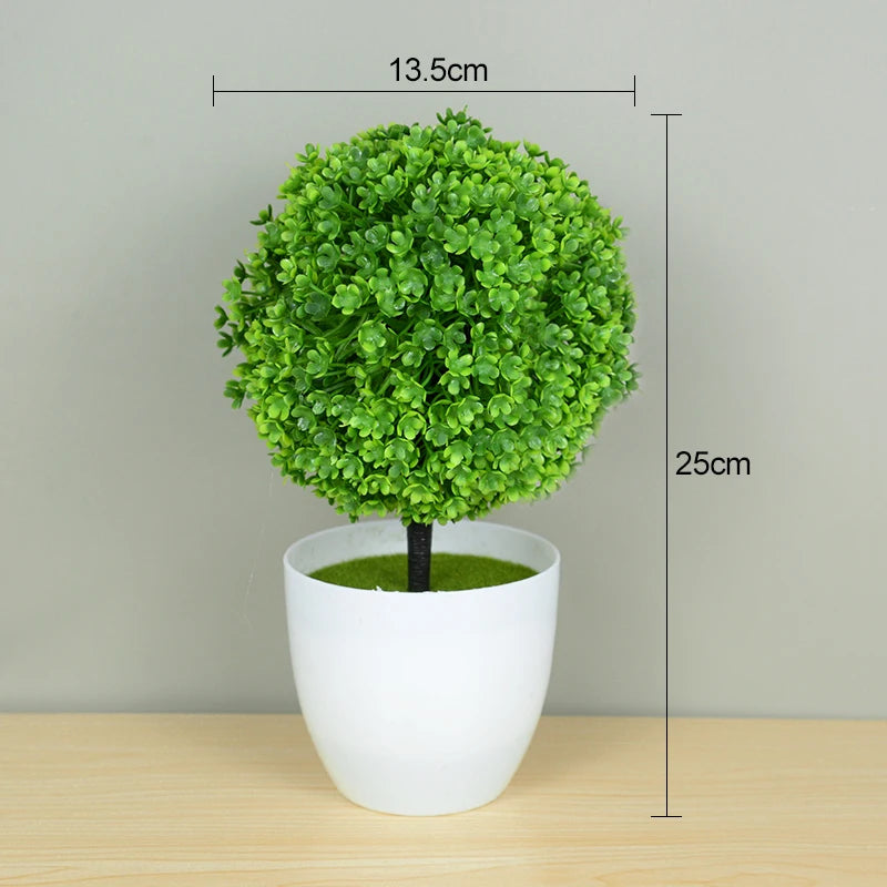 Bonsái de plantas artificiales, árbol pequeño, maceta, plantas falsas, flores, adornos en maceta para decoración de mesa de habitación del hogar, decoración de jardín de Hotel