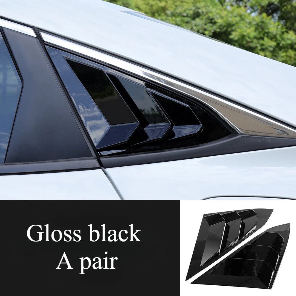 Para Honda Civic 10. a generación 2016-2020 Sedan ventana lateral trasera persianas de ventilación de aire Scoop Shades cubierta molduras persianas accesorios de carbono para coche