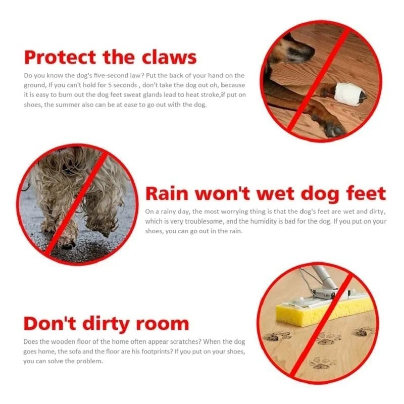 Zapatos Impermeables para Perros, Antideslizantes, para Lluvia, Juego de 4 Piezas, Pantuflas Cálidas para Gatos, Mantienen la...