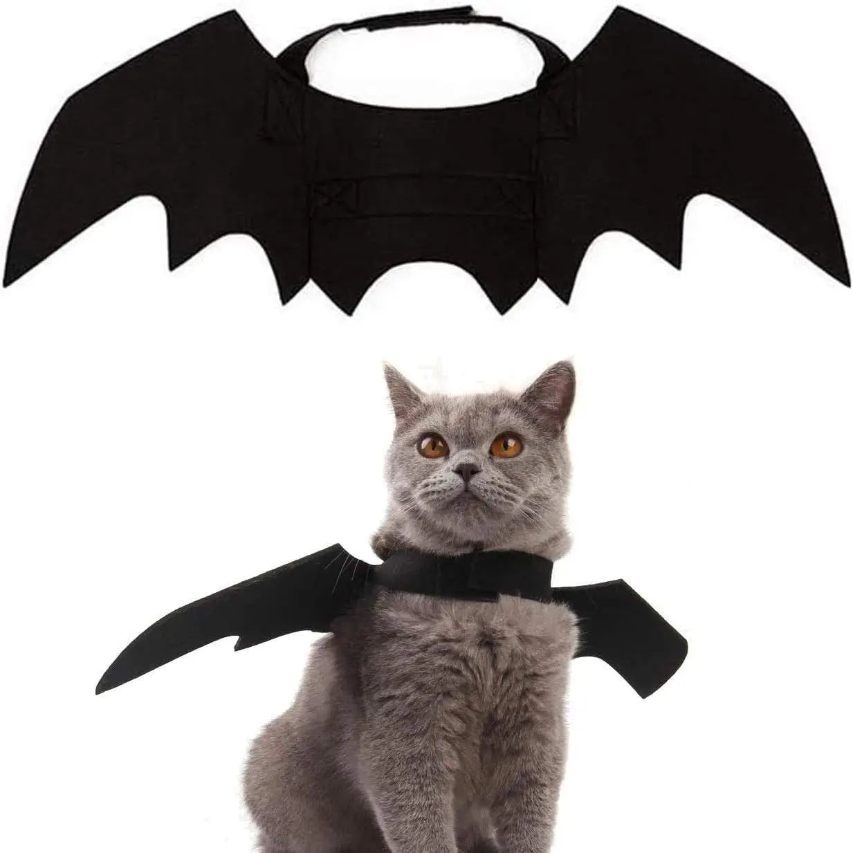 Lindo disfraz de Halloween para perros pequeños, disfraz de gato, vampiro, mascota pequeña, alas de murciélago, accesorios de alas de gato de Halloween, decoraciones de Halloween