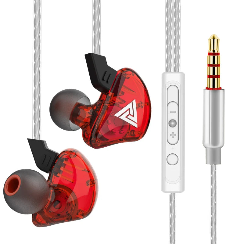Auriculares con cable QKZ AK6 de cobre HiFi, auriculares estéreo para carreras y deportes, auriculares con micrófono 3,5mm