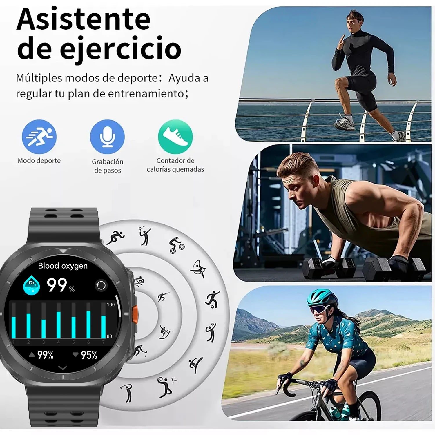 2025 nuevo reloj 7 Ultra reloj inteligente para hombres 32GB de memoria pantalla de vídeo 3D reloj inteligente deportivo GPS NFC brújula oxígeno en sangre Smartwatch