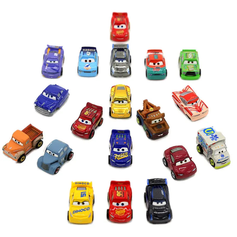Mini coches originales de Disney Pixar, modelo de coche de juguete de Metal fundido a presión, relámpago McQueen Jackson Storm Curz, vehículos de juego, regalos para niños