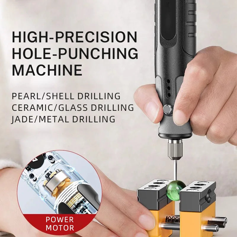 Herramienta de taladro de mano Zten, Mini taladro eléctrico inalámbrico, máquina pulidora recargable, herramienta de tallado de taladro de perforación de carpintería