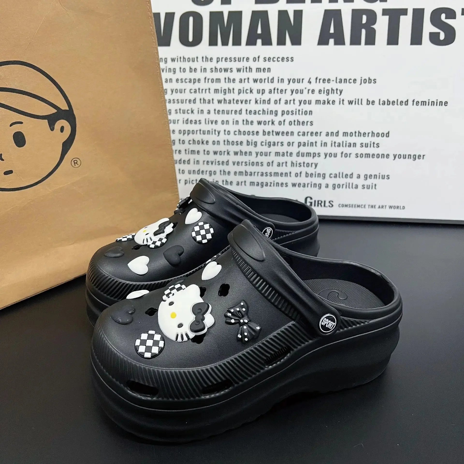 Nuevas zapatillas bonitas de Internet famosas y súper populares para mujer, zapatos de zuecos de moda de verano para exteriores y interiores de doble uso