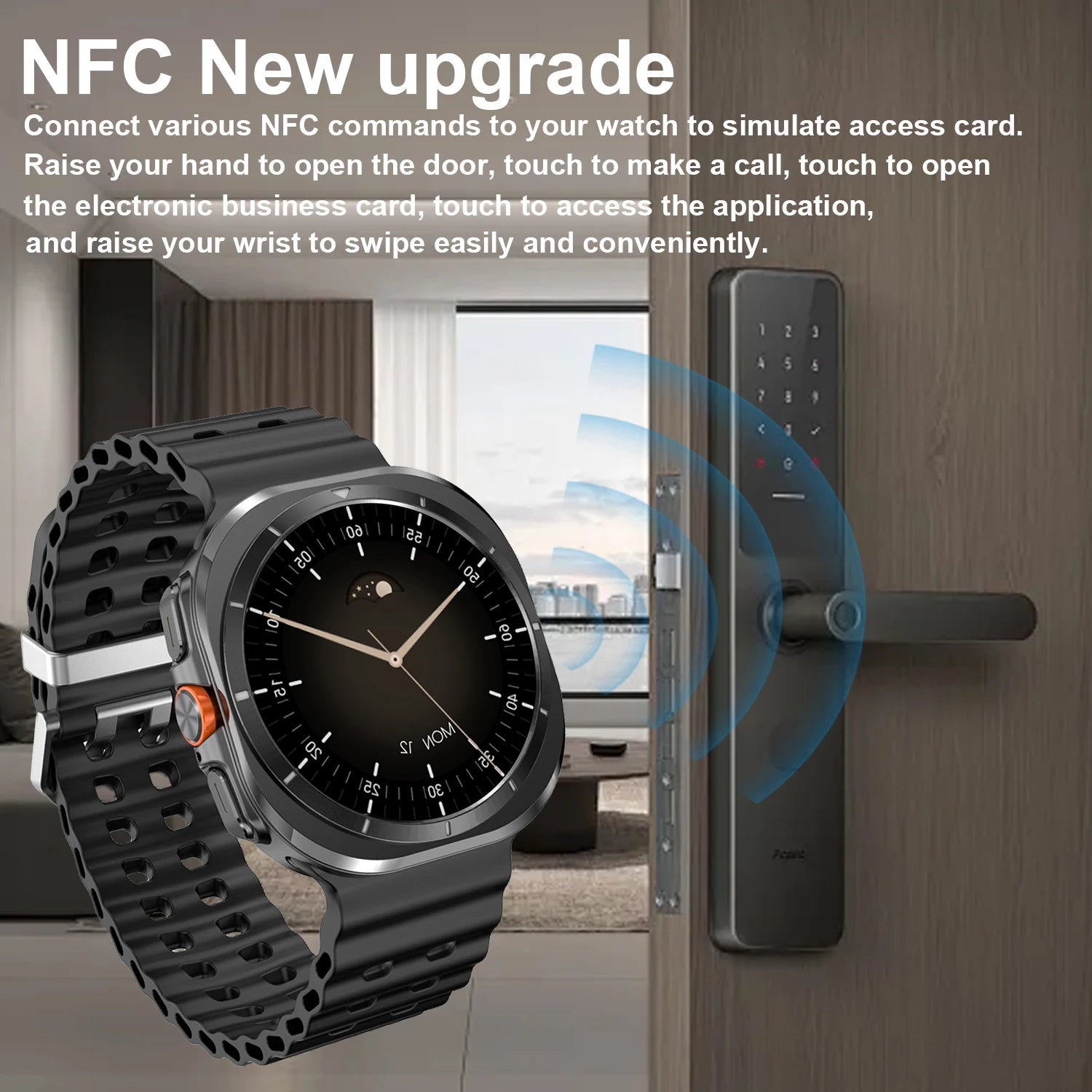 2025 nuevo reloj 7 Ultra reloj inteligente para hombres 32GB de memoria pantalla de vídeo 3D reloj inteligente deportivo GPS NFC brújula oxígeno en sangre Smartwatch